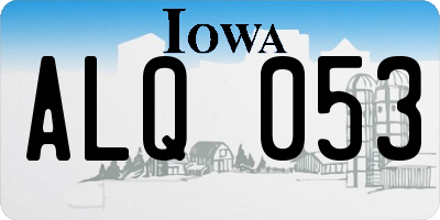 IA license plate ALQ053