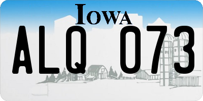 IA license plate ALQ073