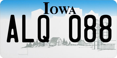 IA license plate ALQ088