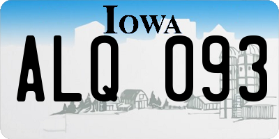 IA license plate ALQ093