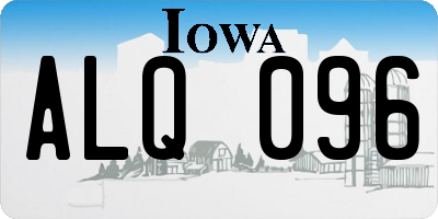 IA license plate ALQ096