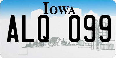 IA license plate ALQ099