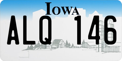 IA license plate ALQ146