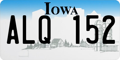 IA license plate ALQ152