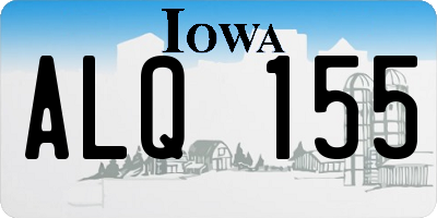 IA license plate ALQ155