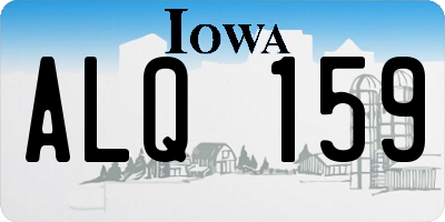 IA license plate ALQ159