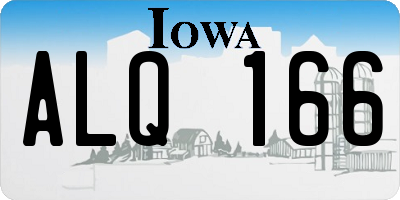 IA license plate ALQ166