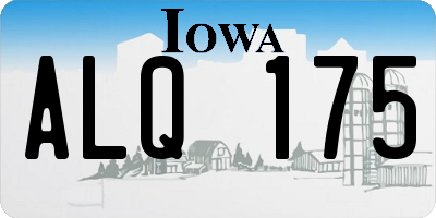 IA license plate ALQ175