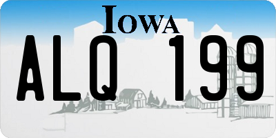 IA license plate ALQ199