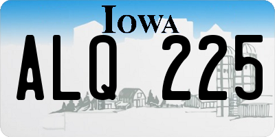 IA license plate ALQ225