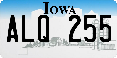 IA license plate ALQ255