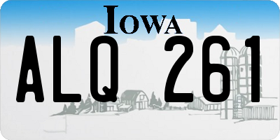 IA license plate ALQ261
