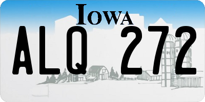 IA license plate ALQ272