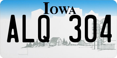 IA license plate ALQ304