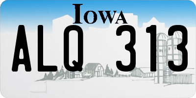 IA license plate ALQ313