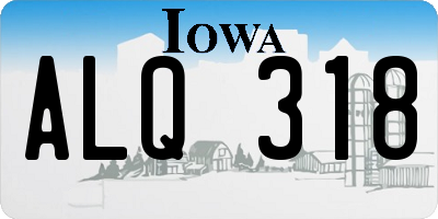 IA license plate ALQ318