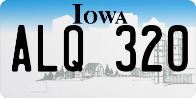 IA license plate ALQ320