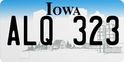 IA license plate ALQ323