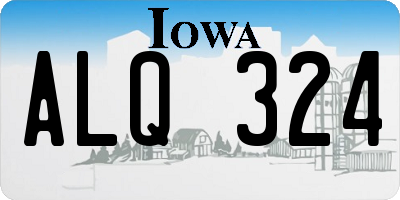 IA license plate ALQ324
