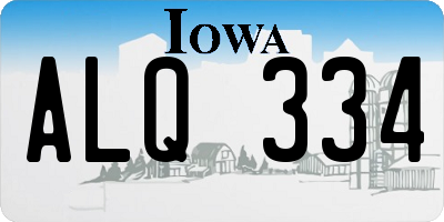 IA license plate ALQ334