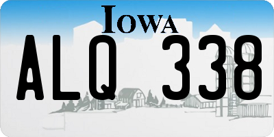 IA license plate ALQ338