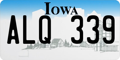 IA license plate ALQ339