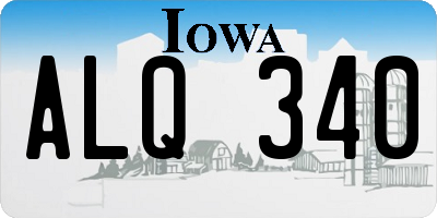 IA license plate ALQ340