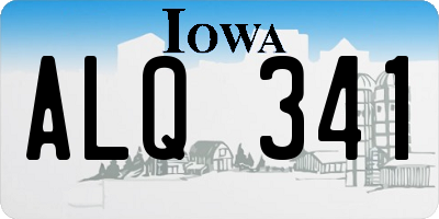 IA license plate ALQ341