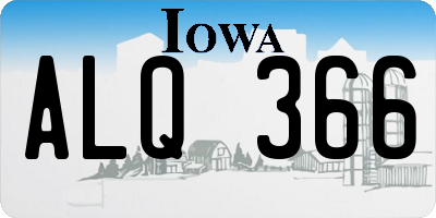 IA license plate ALQ366