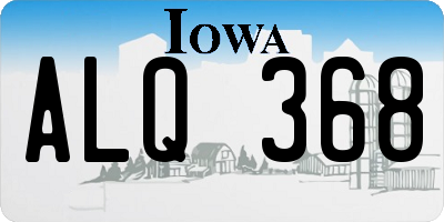 IA license plate ALQ368