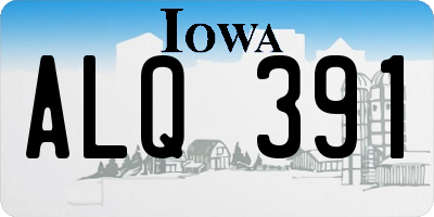 IA license plate ALQ391