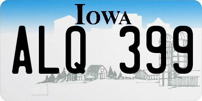 IA license plate ALQ399