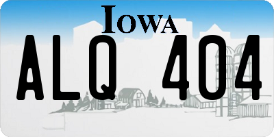 IA license plate ALQ404