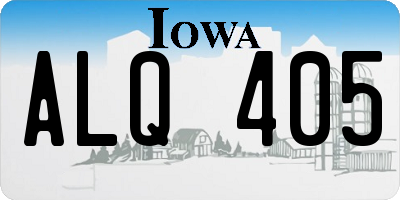 IA license plate ALQ405