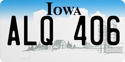 IA license plate ALQ406