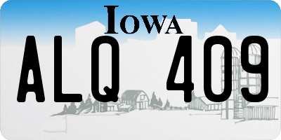 IA license plate ALQ409