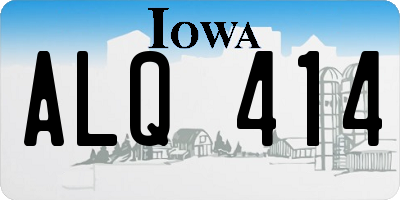 IA license plate ALQ414