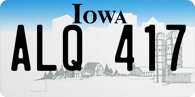 IA license plate ALQ417