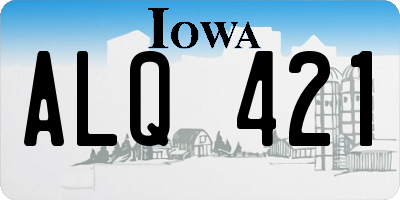 IA license plate ALQ421