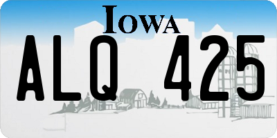 IA license plate ALQ425