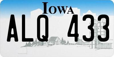 IA license plate ALQ433