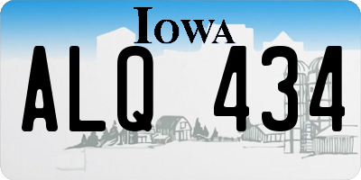 IA license plate ALQ434
