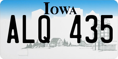 IA license plate ALQ435