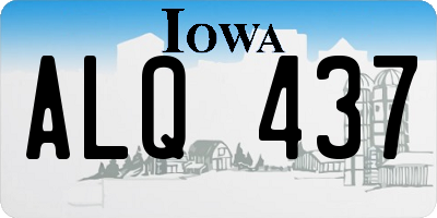 IA license plate ALQ437