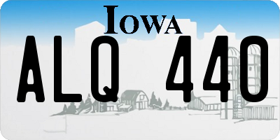 IA license plate ALQ440