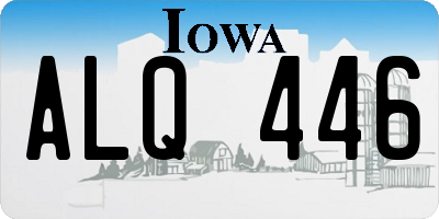 IA license plate ALQ446