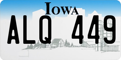 IA license plate ALQ449