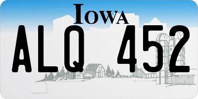 IA license plate ALQ452