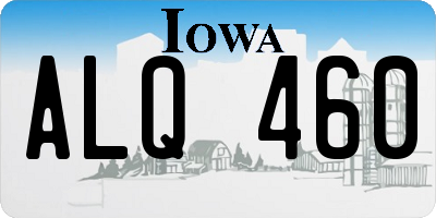 IA license plate ALQ460
