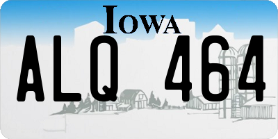 IA license plate ALQ464